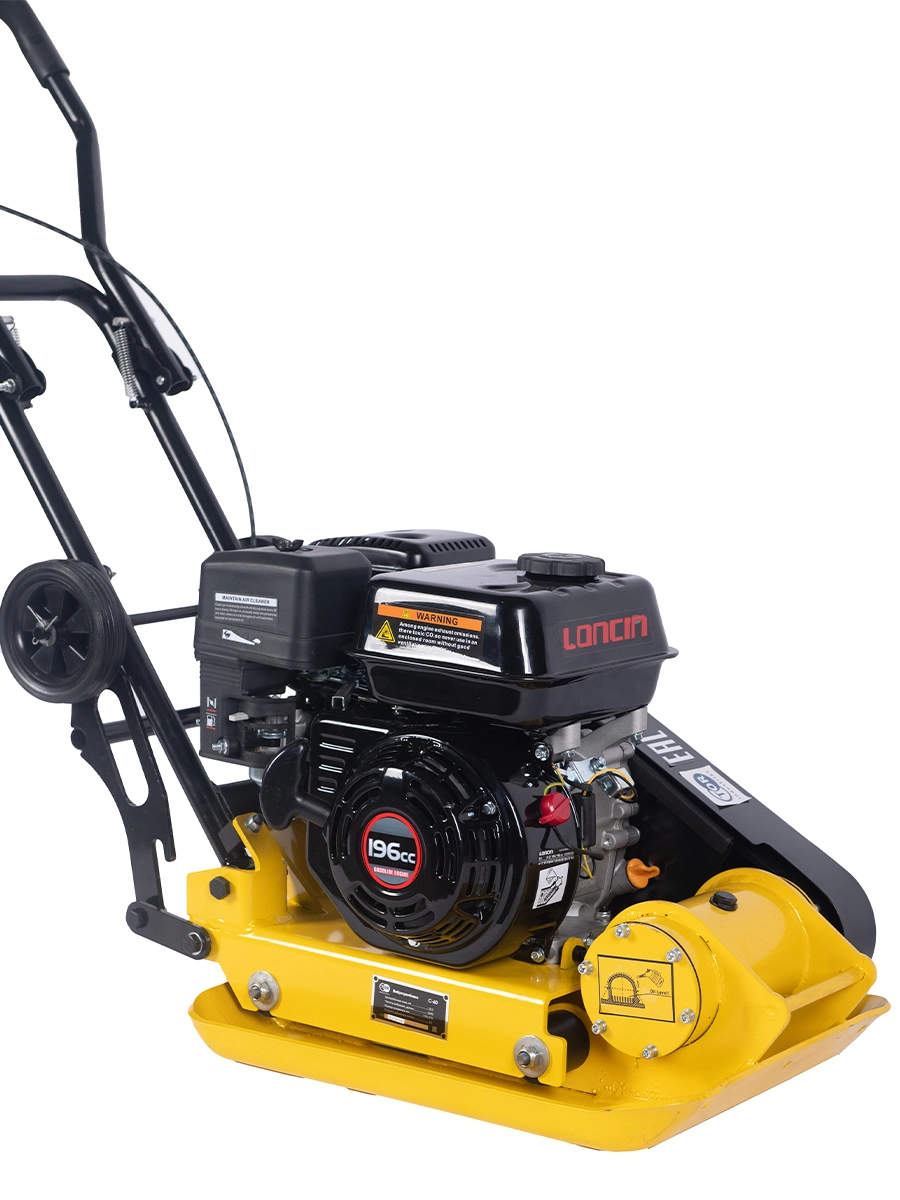Виброплита 60 кг, 10,5кН (Loncin) без бака, коврик, колесный комплект TOR C-60