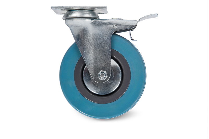 Колесо аппаратное поворотное SCgb 55 125 мм с тормозом (F)