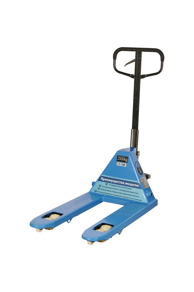 Тележка гидравлическая 2500 кг 800 мм нейлоновые колеса TOR RHP