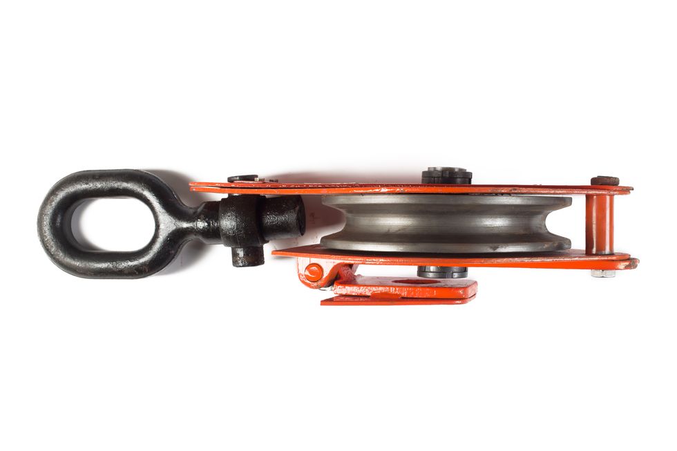 Блок монтажный однорольный с  ушком TOR 10 т с откидной щекой