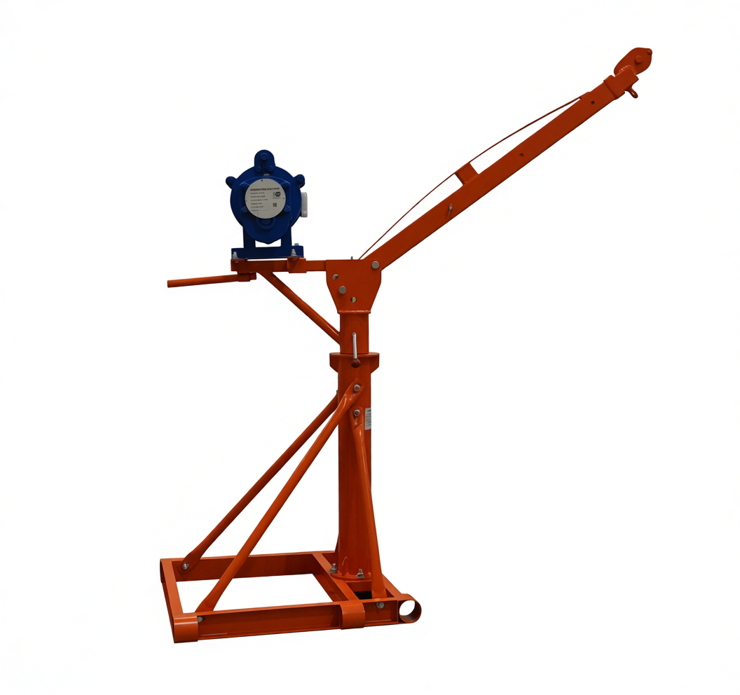 Мини-кран строительный TOR KM с поворотной стрелой и лебедкой KCD 500 кг 60 м 380В