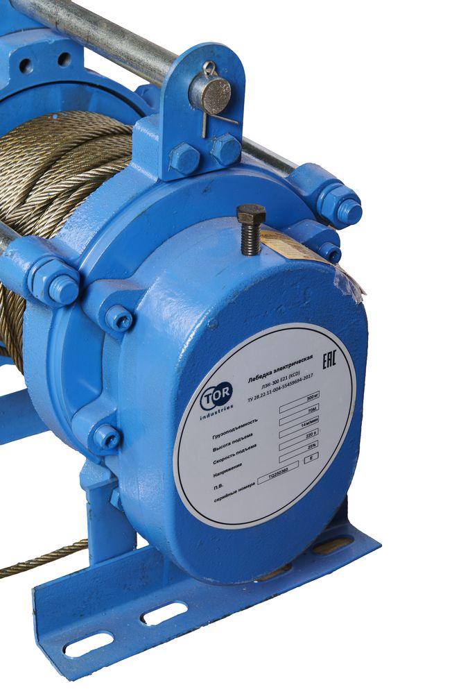 Лебедка электрическая  300 кг  70 м с канатом 220 В TOR KCD