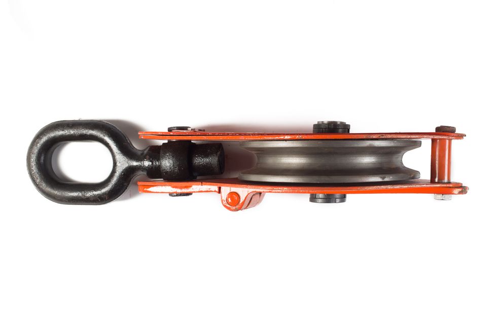 Блок монтажный однорольный с  ушком TOR 10 т с откидной щекой