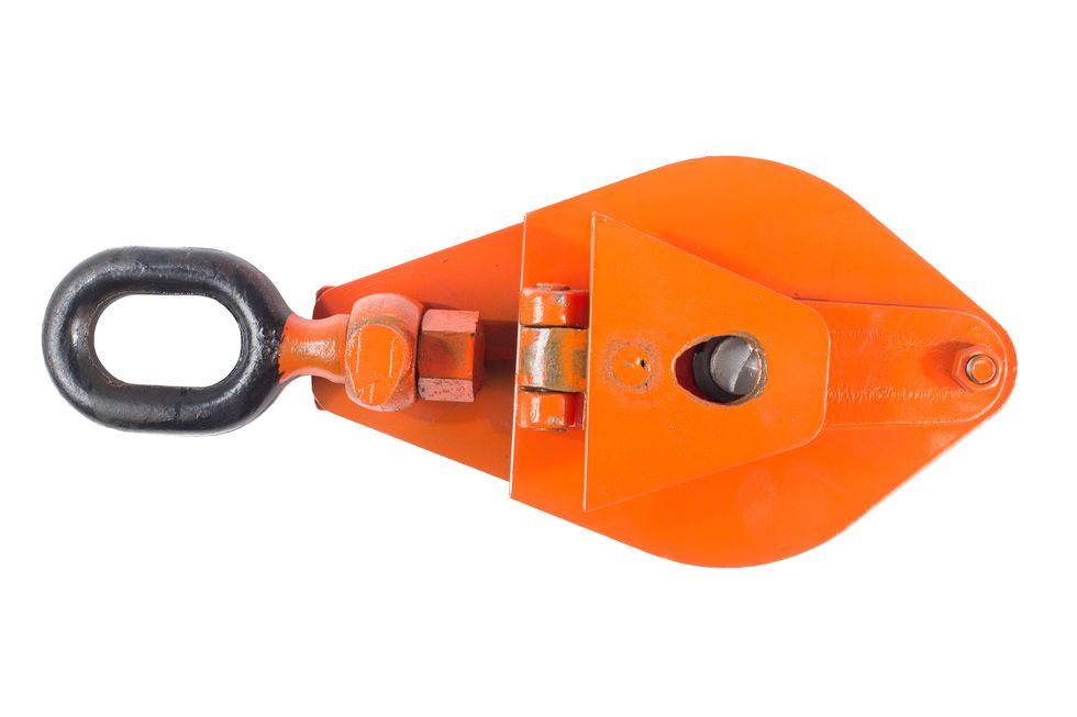 Блок монтажный однорольный с  ушком TOR 3,2 т с откидной щекой