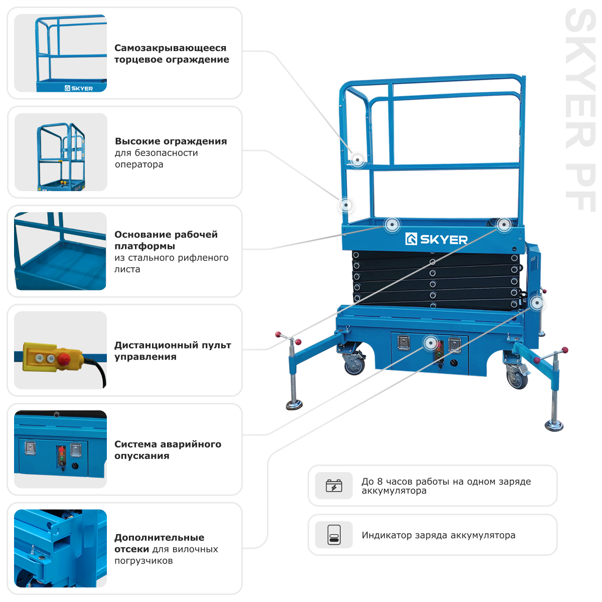 Подъемник ножничный SKYER PF0524 DC