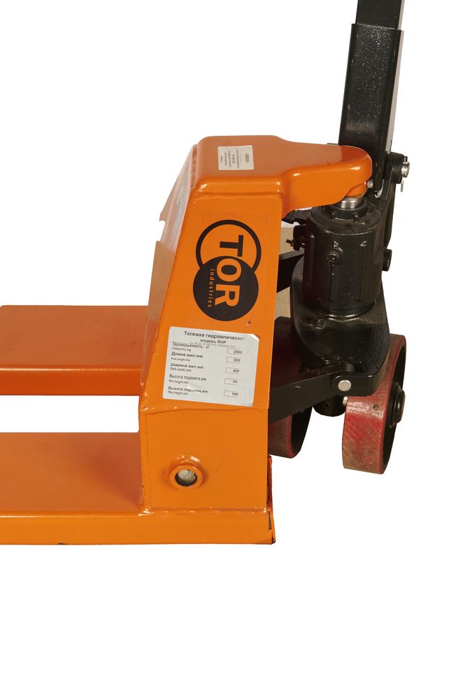 Тележка гидравлическая узковильная 2500 кг 800x450 мм полиуретановые колеса TOR RHP