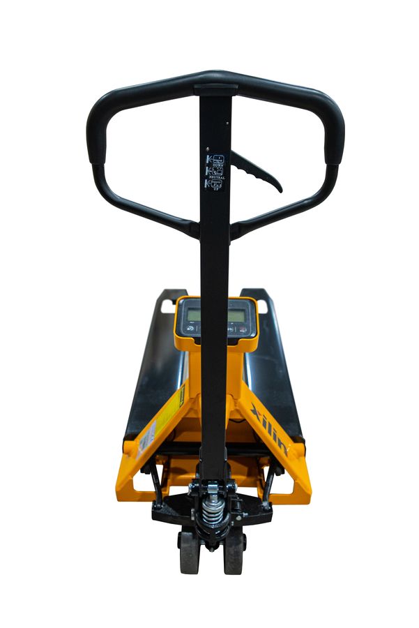 Тележка гидравлическая с весами неповоротный дисплей 2500 кг 1150 мм полиуретановые колеса XILIN BFC25