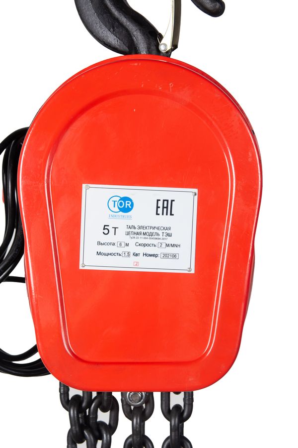 Таль стационарная  5,0т  6м 380В электрическая цепная TOR DHS (серия J)