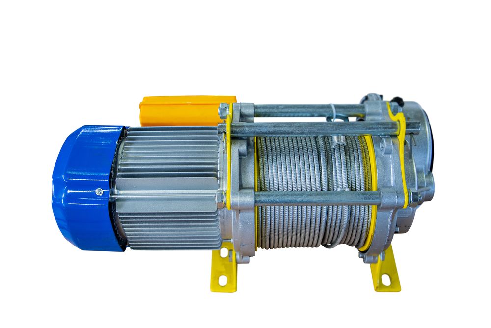 Лебедка электрическая  300/600кг  60/30м с канатом 380В 24м/мин алюминиевый корпус TOR KCD (TSA)