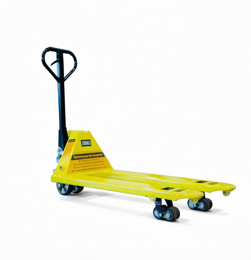 Тележка гидравлическая 2500 кг 1150 мм резиновые колеса и ролики TOR AC (серия J)
