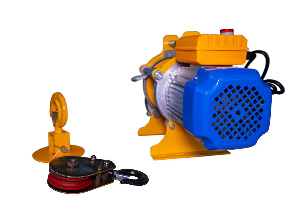 Лебедка электрическая  300/600кг  40/20м с канатом 220В алюминиевый корпус TOR KCD (TSA)