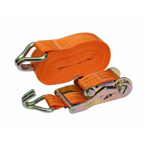 Ремень стяжной  1,5 / 3 тн, РС 12 м x 35 мм, полиэстер, с крюками, храповиком | СибТаль