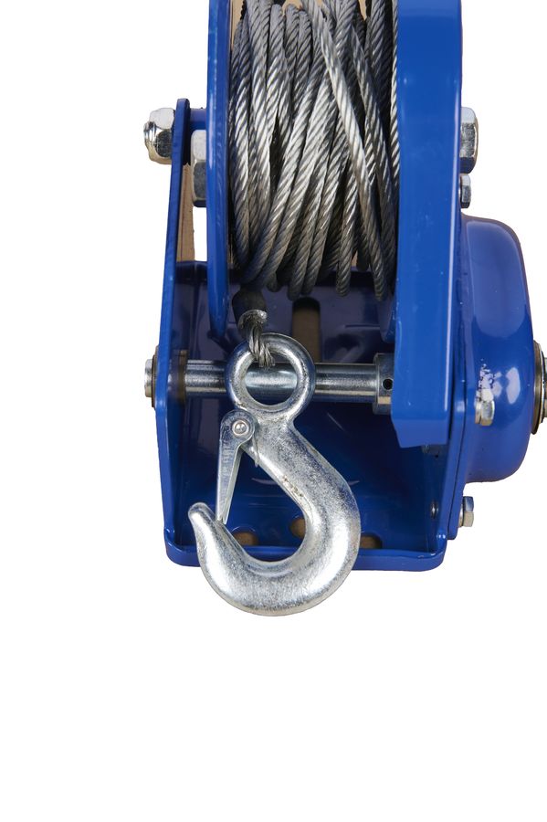 Лебедка ручная барабанная  с тросом  540кг  10м стальной корпус TOR BHW