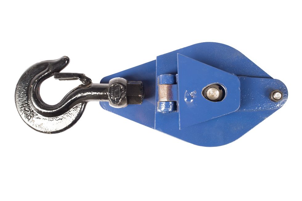 Блок монтажный однорольный с  крюком TOR 3,2 т с откидной щекой