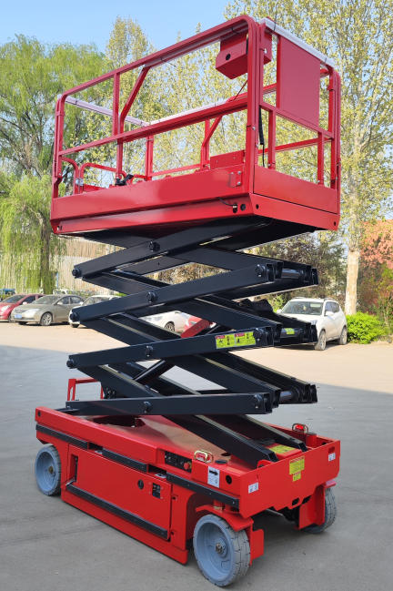 Подъемник ножничный самоходный с выдвижной платформой аккумуляторный 230 кг, 6/8 м, 24/200 В/Ач TOR AMSL0608 DC