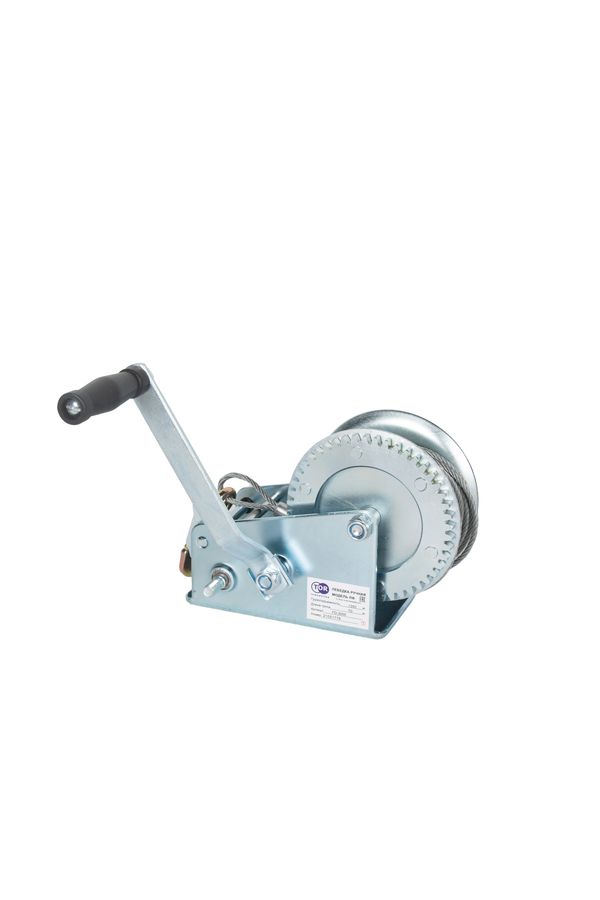 Лебедка ручная барабанная с тросом 1300кг  10м оцинкованная TOR FD