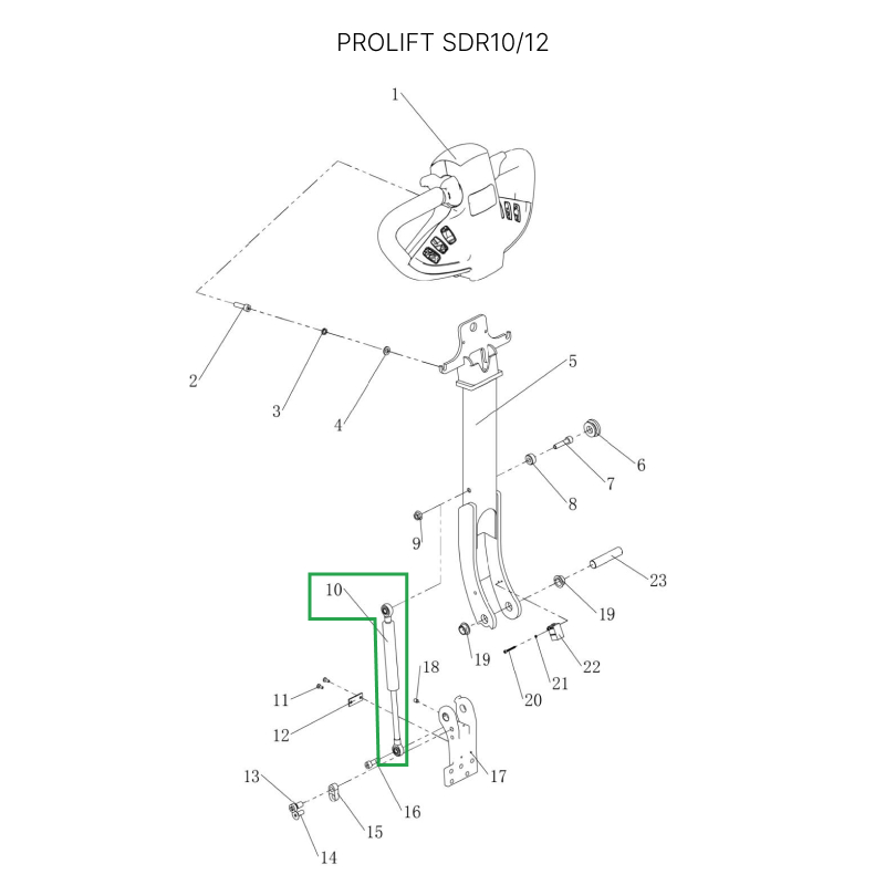 Амортизатор ручки для штабелеров SDR 1-1,2 т, SDR1635