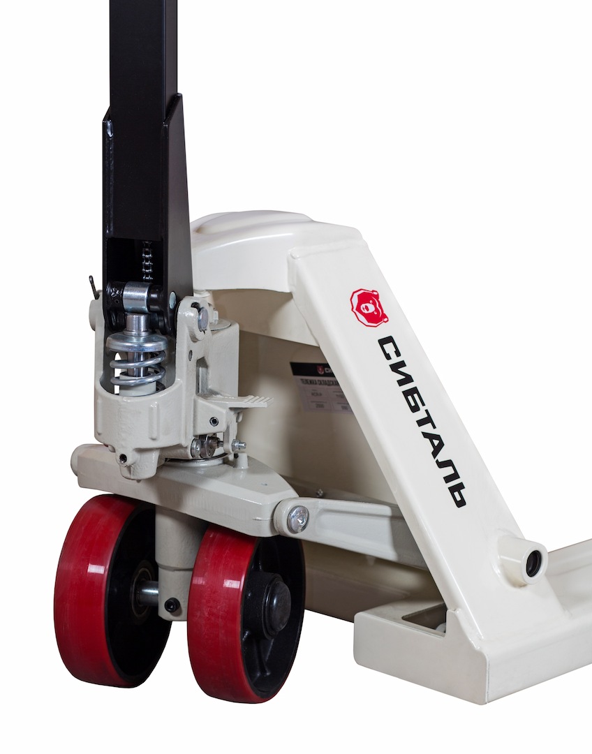 Гидравлическая тележка (рокла) ACR-P, 2,5 т, Вилы: 1150 X 550, СибТаль, полиуретановые колеса