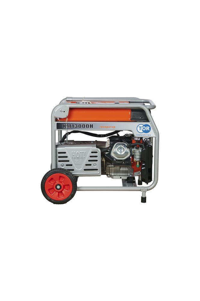 Генератор бензиновый 9,0 кВт 220В 26 л с электростартером и колесами TOR KM13000H