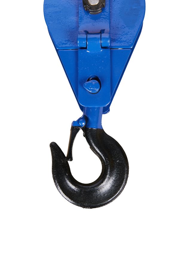 Блок монтажный однорольный с  крюком TOR 0,5 т с откидной щекой (S)