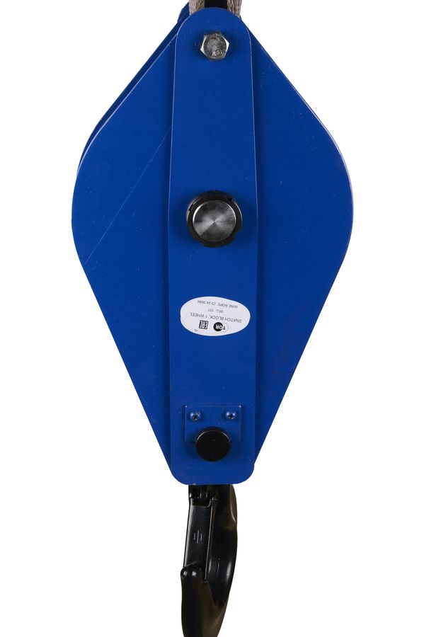 Блок монтажный однорольный с крюком TOR 10 т с откидной щекой (S)