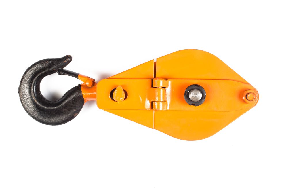 Блок монтажный однорольный с  крюком TOR 1 т с откидной щекой