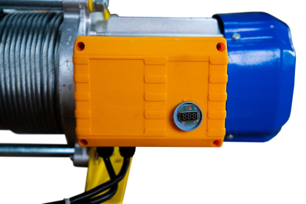 Лебедка электрическая  300/600кг 100/50м с канатом 380В 24м/мин алюминиевый корпус TOR KCD (TSA)