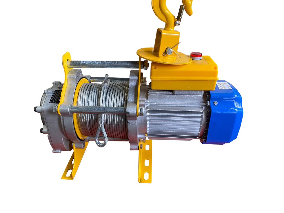 Лебедка электрическая  300/600кг  60/30м с канатом 220В 24м/мин алюминиевый корпус TOR KCD (TSA)