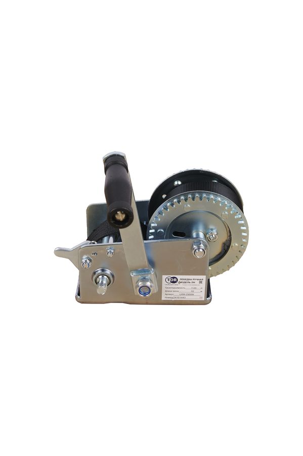 Лебедка ручная барабанная с лентой  1т 20 м оцинкованная TOR LHW