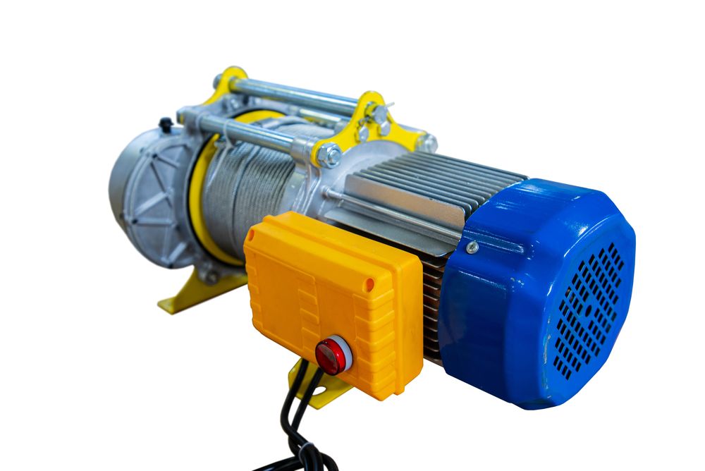Лебедка электрическая  300/600кг  60/30м с канатом 380В 24м/мин алюминиевый корпус TOR KCD (TSA)