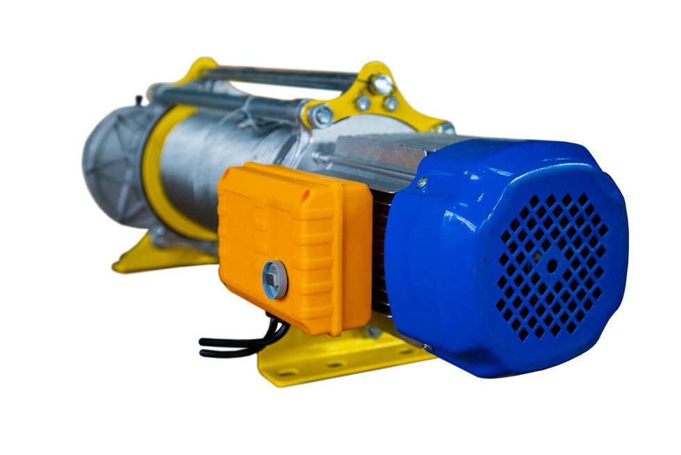 Лебедка электрическая  300/600кг 100/50м с канатом 380В 24м/мин алюминиевый корпус TOR KCD (TSA)