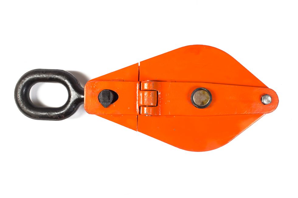 Блок монтажный однорольный с  ушком TOR 10 т с откидной щекой