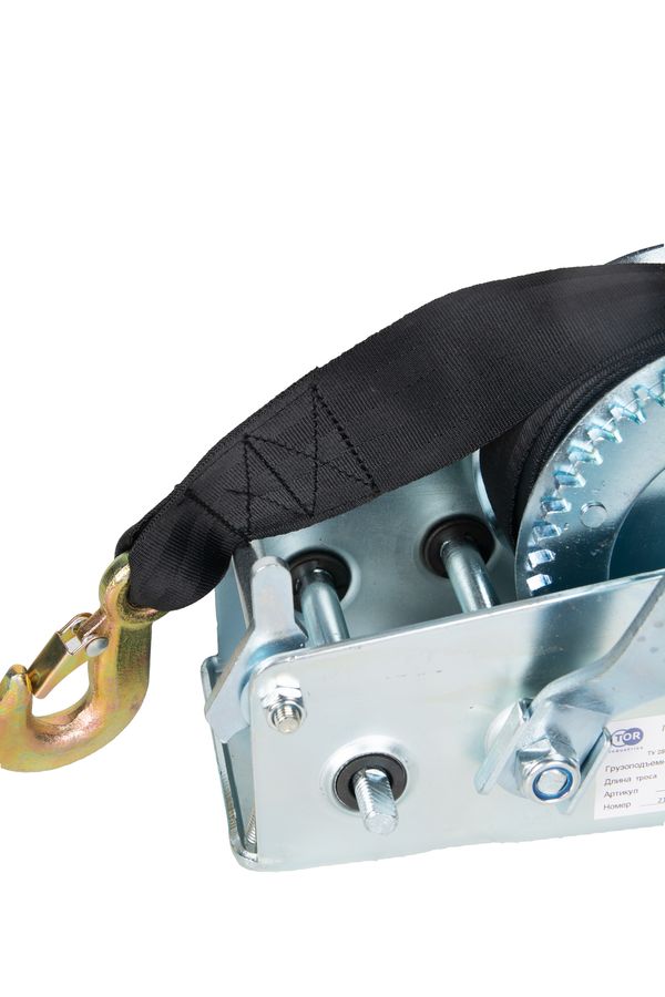 Лебедка ручная барабанная с лентой  1т 10 м оцинкованная TOR FD