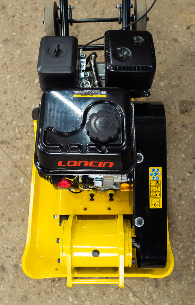 Виброплита 80 кг, 16кН (Loncin) без бака, колесный комплект TOR C-90L