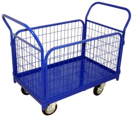 Платформенная тележка с сетчатыми бортами ТС 1