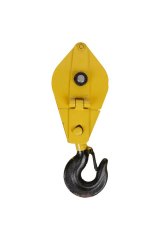 Блок монтажный однорольный с  крюком TOR 1 т с откидной щекой (K)