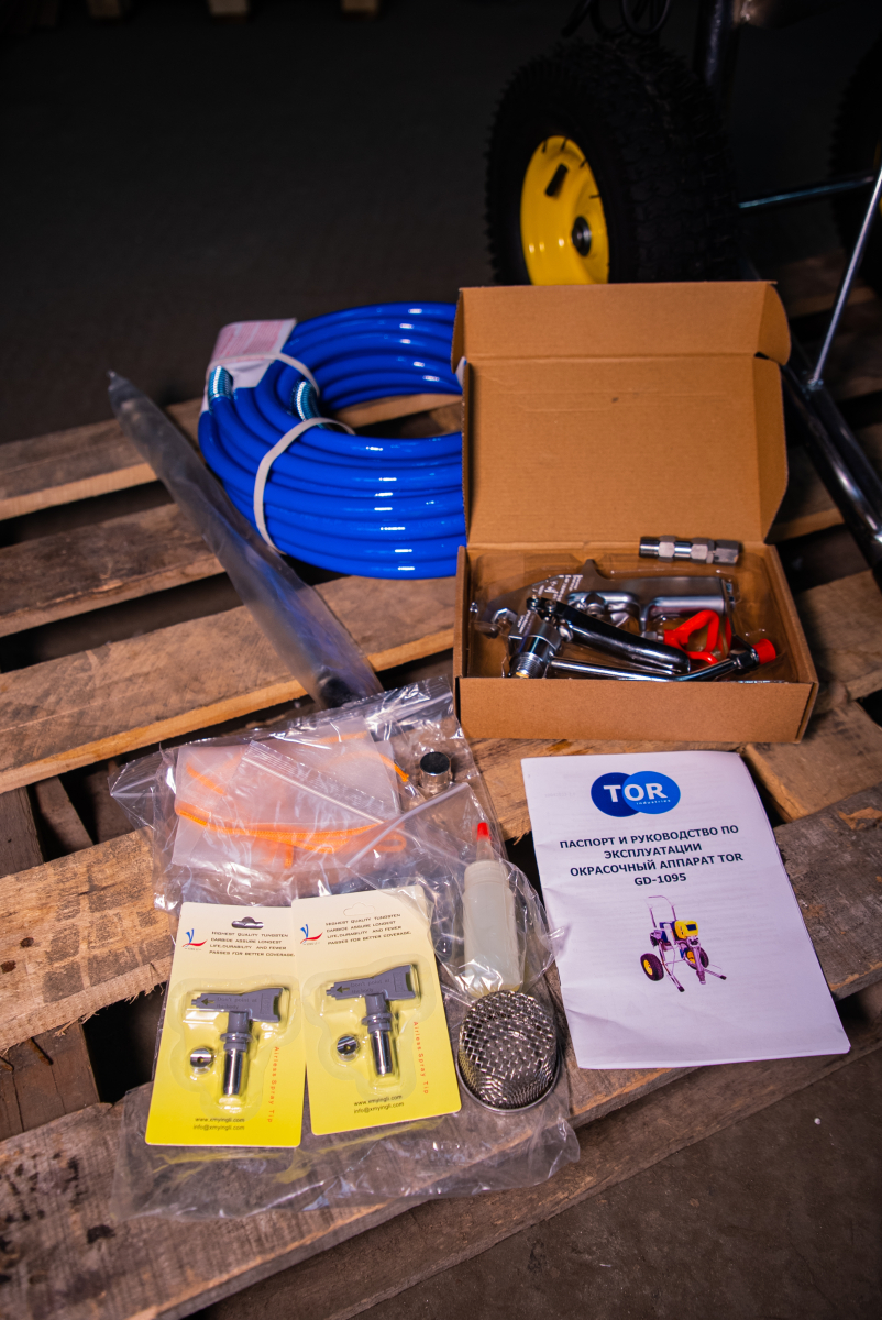 Окрасочный аппарат поршневой 320 бар, 6 л/мин, 3 кВт, 220 В TOR GD-1095