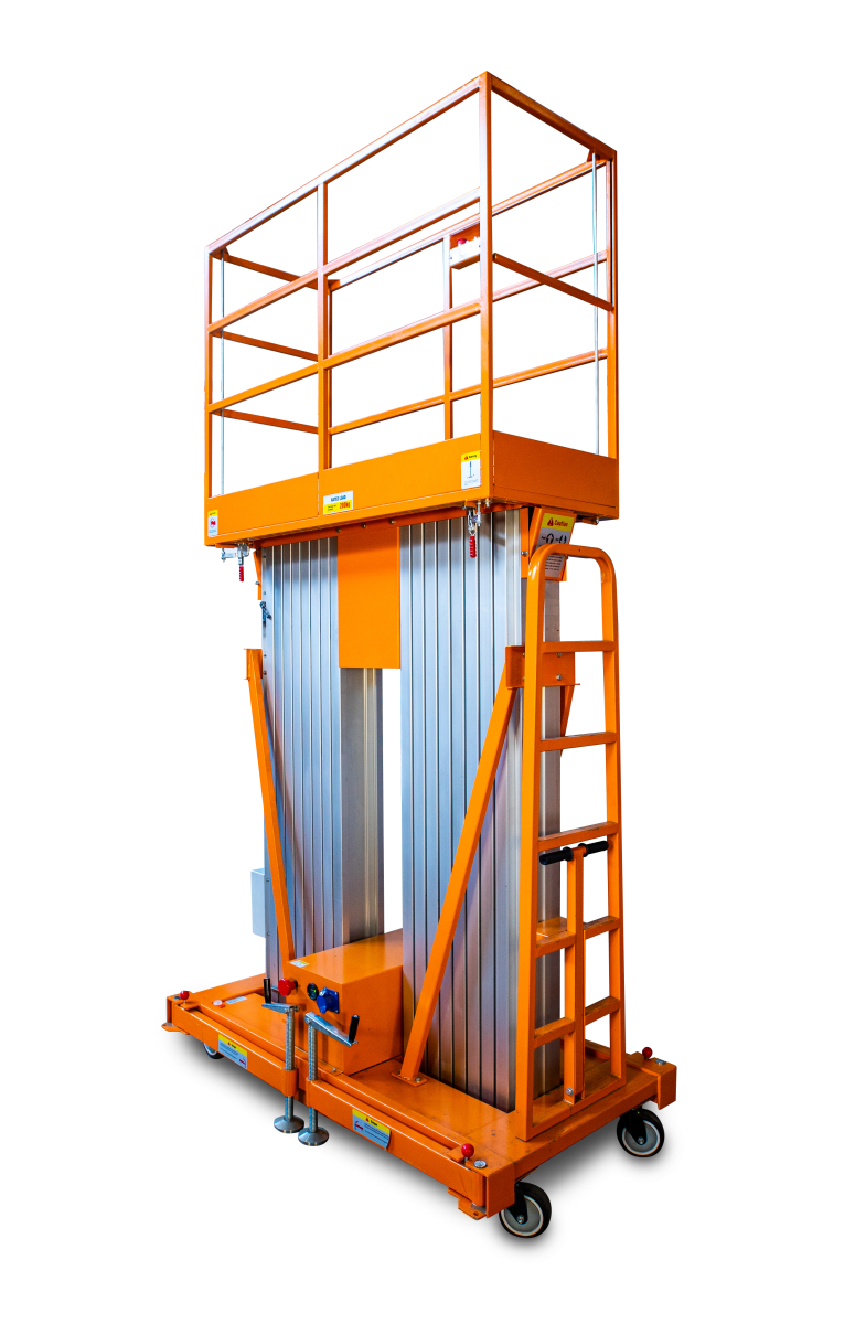 Подъемник мачтовый аккумуляторный 200 кг, 8/10 м, 24/80 В/Ач TOR GTWY8-200S DC 2-мачтовый