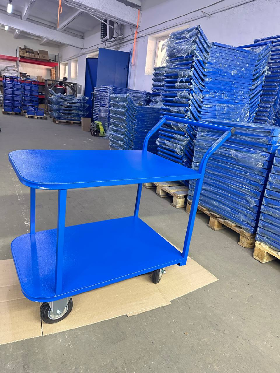 Тележка платформенная TOR ТП-2Я (600х900) 2х-ярусная (125мм)