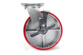 Колесо большегрузн. поворотн. PU тормоз TOR (SCpb 55) 125мм