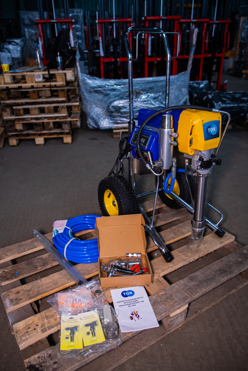 Окрасочный аппарат поршневой 320 бар, 6 л/мин, 3 кВт, 220 В TOR GD-1095