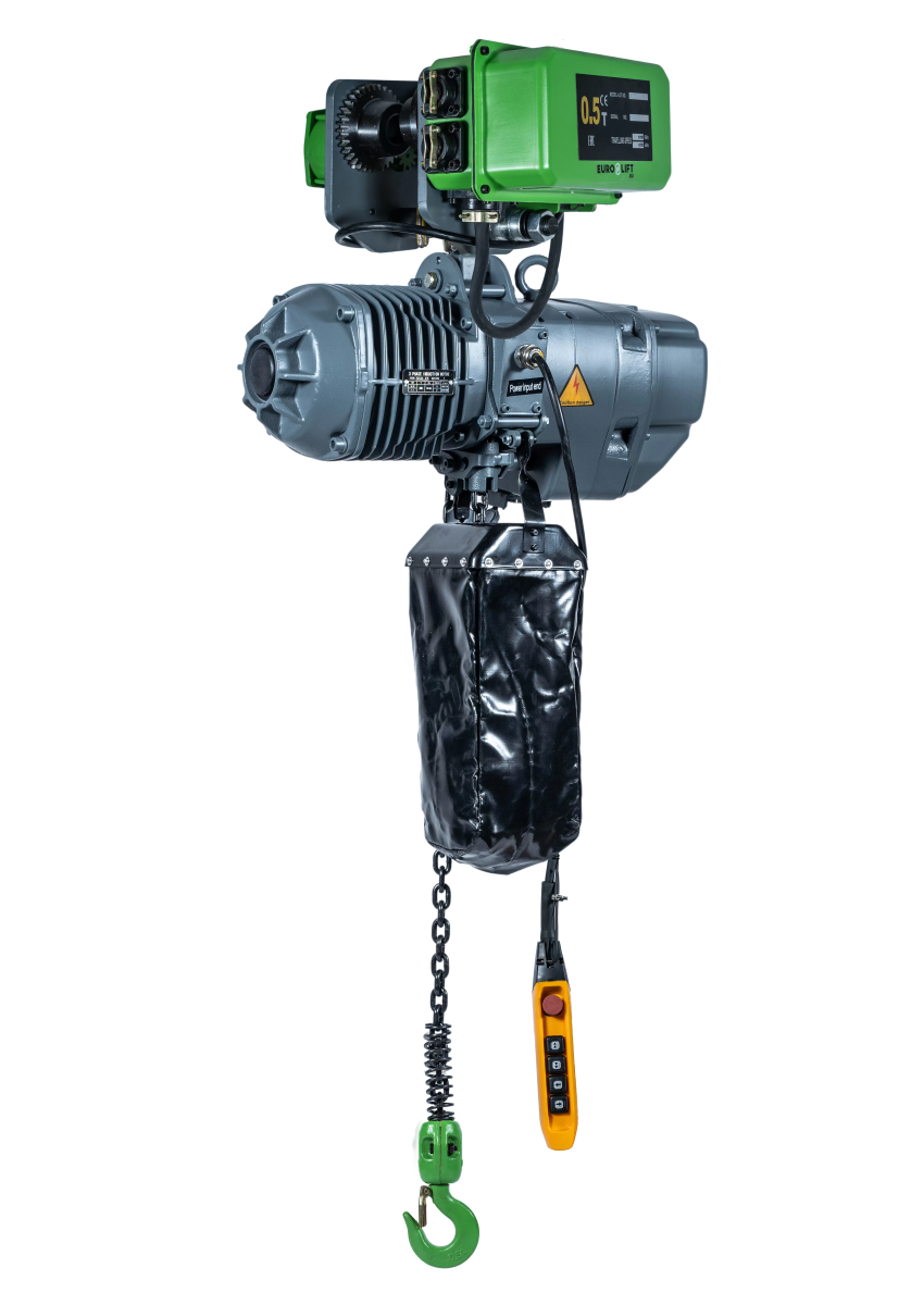 Таль цепная электрическая 0,5т  6м (ск. передв. 21м/мин, пульт 6кн.) Euro-Lift.ru
