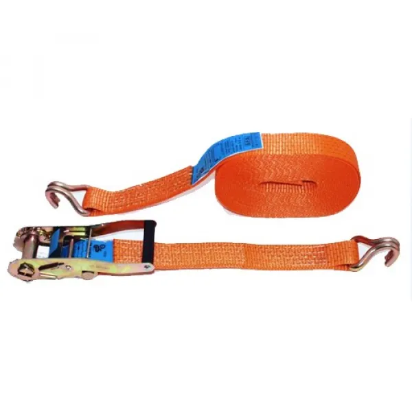 Ремень стяжной  3,5 / 7 тн, РС 10 м x 75 мм, полиэстер, с крюками, храповиком | СибТаль