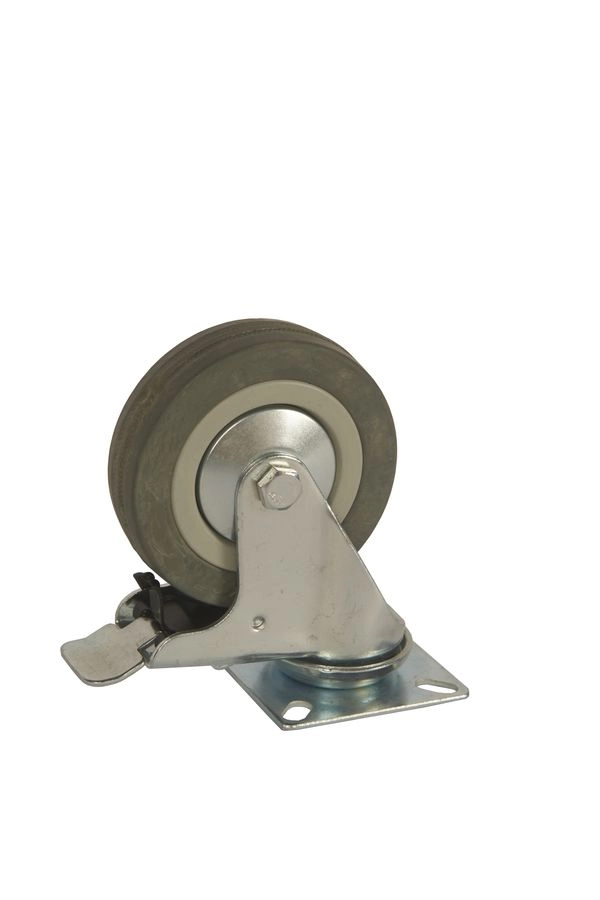 Колесо аппаратное поворотное SCgb 42 100 мм с тормозом (F)